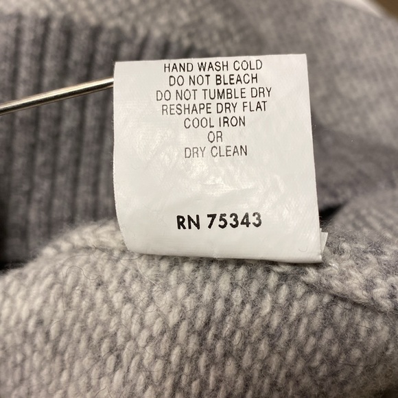 Luca Nobili Gray Italian Wool Blend Buttoned Mockneck Pullover Sweater Size XL - Picture 13 of 14